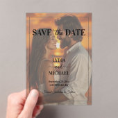 Einfache Textüberlagerung Foto Save the Date Acryleinladungen (Insitu (Handheld))