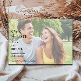Einfache Textüberlagerungs-Foto Save The Date