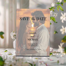 Einfache Textüberlagerungs-Foto Save The Date