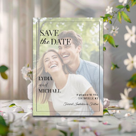 Einfache Textüberlagerungs-Foto Save The Date