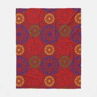 Einfache, texturierte Mandala Fleecedecke