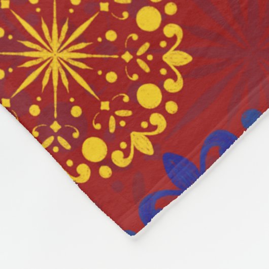 Einfache, texturierte Mandala Fleecedecke (Ecke)