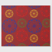 Einfache, texturierte Mandala Geschenkpapier (Flach)