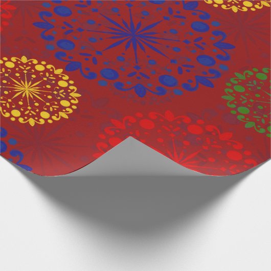 Einfache, texturierte Mandala Geschenkpapier (Ecke)