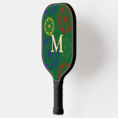 Einfache, texturierte Mandala Pickleball Schläger (Links)