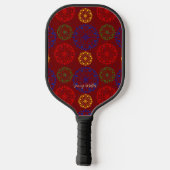Einfache, texturierte Mandala Pickleball Schläger (Rückseite)