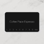 Einfache Thin Dark Loyalty Coffee Punchcard Treuekarte (Vorderseite)