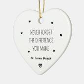 Einfache Tierärztin Keramik Ornament (Links)