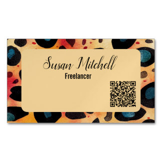 Einfache Tierausgabe Eleganter QR-Code Magnetische Visitenkarte