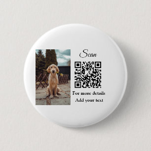 Einfache Tiernamendetails QR-Code Textfoto hinzufü Button