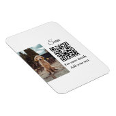 Einfache Tiernamendetails QR-Code Textfoto hinzufü Magnet (Rechte Seite)