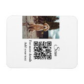Einfache Tiernamendetails QR-Code Textfoto hinzufü Magnet (Horizontal)