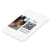 Einfache Tiernamendetails QR-Code Textfoto hinzufü Magnet (Linke Seite)