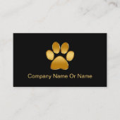 Einfache Tierpaw-Silhouette Visitenkarte (Vorderseite)