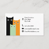 Einfache Tierpflege bei Katzen Visitenkarte (Vorderseite)