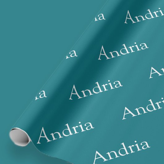 Einfache Tile Monogram | Editable Blue Green Geschenkpapier