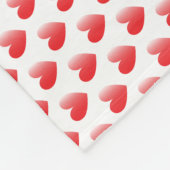 Einfache Tiny Heart Pattern - Weiße und rote Girls Fleecedecke (Ecke)