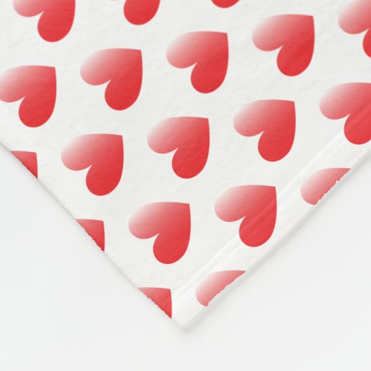 Einfache Tiny Heart Pattern - Weiße und rote Girls Fleecedecke (Ecke)