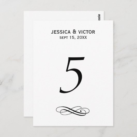 Einfache Tischnummer (Vorne/Hinten)