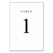 Einfache Tischnummer - 1 (Vorderseite)