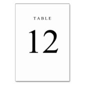 Einfache Tischnummer - 12 (Vorderseite)