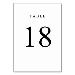 Einfache Tischnummer - 18