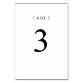 Einfache Tischnummer - 3 (Vorderseite)