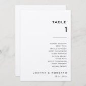 Einfache Tischnummer der Kraft 1 Sitzkarte (Vorne/Hinten)