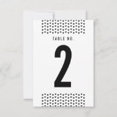 Einfache TISCHNUMMER Modernes Dreiecksmuster Schwa (Vorderseite)