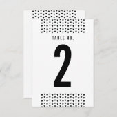 Einfache TISCHNUMMER Modernes Dreiecksmuster Schwa (Vorne/Hinten)