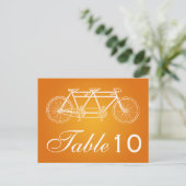 Einfache Tischnummer Tandem Bike Orange (Stehend Vorderseite)