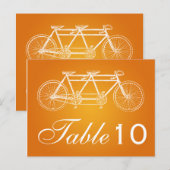 Einfache Tischnummer Tandem Bike Orange (Vorne/Hinten)
