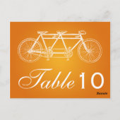 Einfache Tischnummer Tandem Bike Orange (Rückseite)