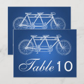 Einfache Tischnummer Tandem Fahrrad Blau (Vorne/Hinten)