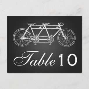 Einfache Tischnummer Tandem Fahrrad Schwarz