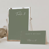 Einfache Tischnummer von Dusty Green Modern Weddin