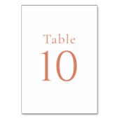 Einfache Tischnummern von weißem Citrus Grove (Vorderseite)