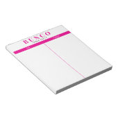 Einfache Tischtennisplatte (Hot Pink und White Bun Notizblock (angewinkelt)