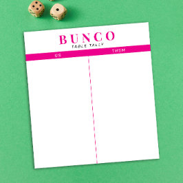 Einfache Tischtennisplatte (Hot Pink und White Bun Notizblock