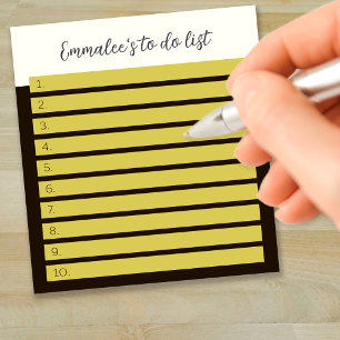 Einfache To-Do-Liste mit benutzerdefinierter weiß- Notizblock