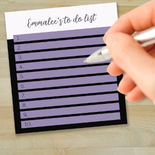 Einfache To-Do-Liste mit benutzerdefinierter weiße Notizblock