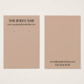 Einfache Toasted Almond Earring Display Cards (Vorne & Hinten)