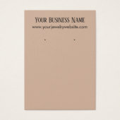 Einfache Toasted Almond Earring Display Cards (Vorderseite)
