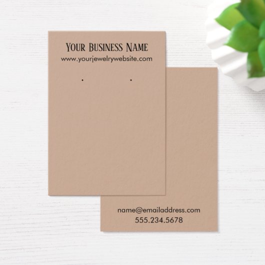 Einfache Toasted Almond Earring Display Cards (Schreibtisch)