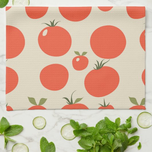 Einfache Tomaten Teetuch Geschirrtuch (Gefaltet)