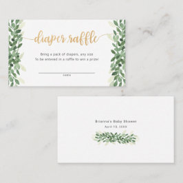 Einfache Tombola für Grünpflanzen Visitenkarte