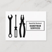 Einfache Tool Handyman Services Business Card Visitenkarte (Vorderseite)