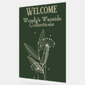 Einfache Touch der Natur Willkommen Name Acrylschild (Winkel)