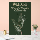 Einfache Touch der Natur Willkommen Name Acrylschild (Hochzeit)