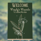 Einfache Touch der Natur Willkommen Name Acrylschild (Neutral)